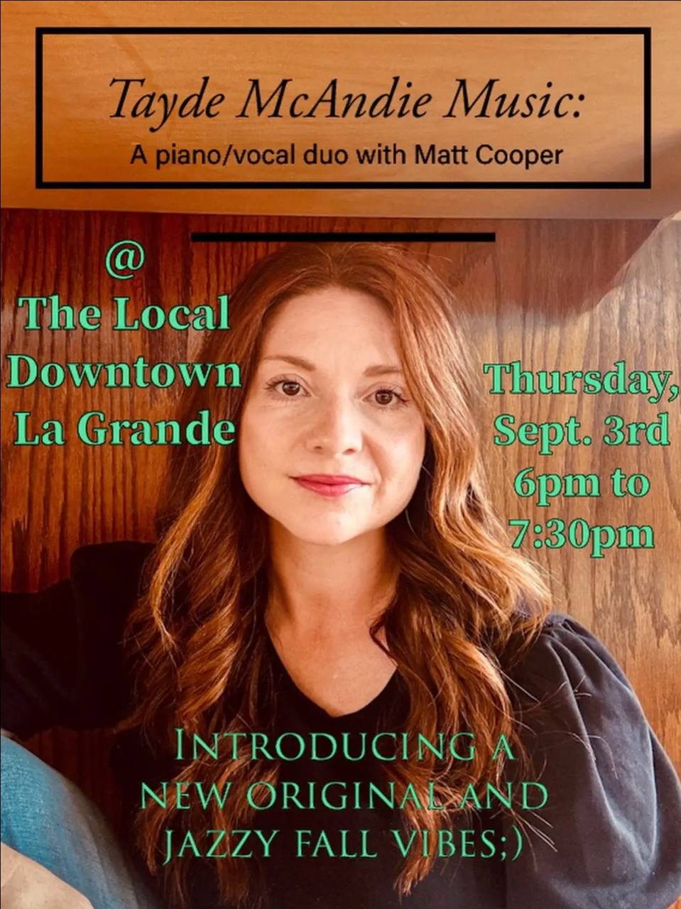 Tayde McAndie Music — Sept. 3