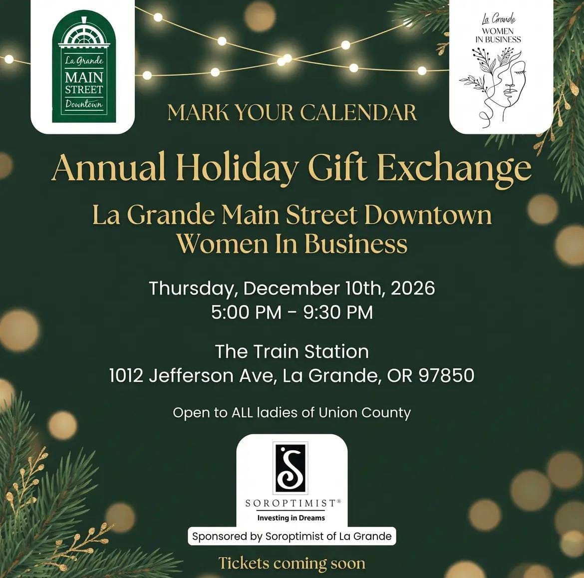 Annual Holiday Gift Exchange — Dec. 10