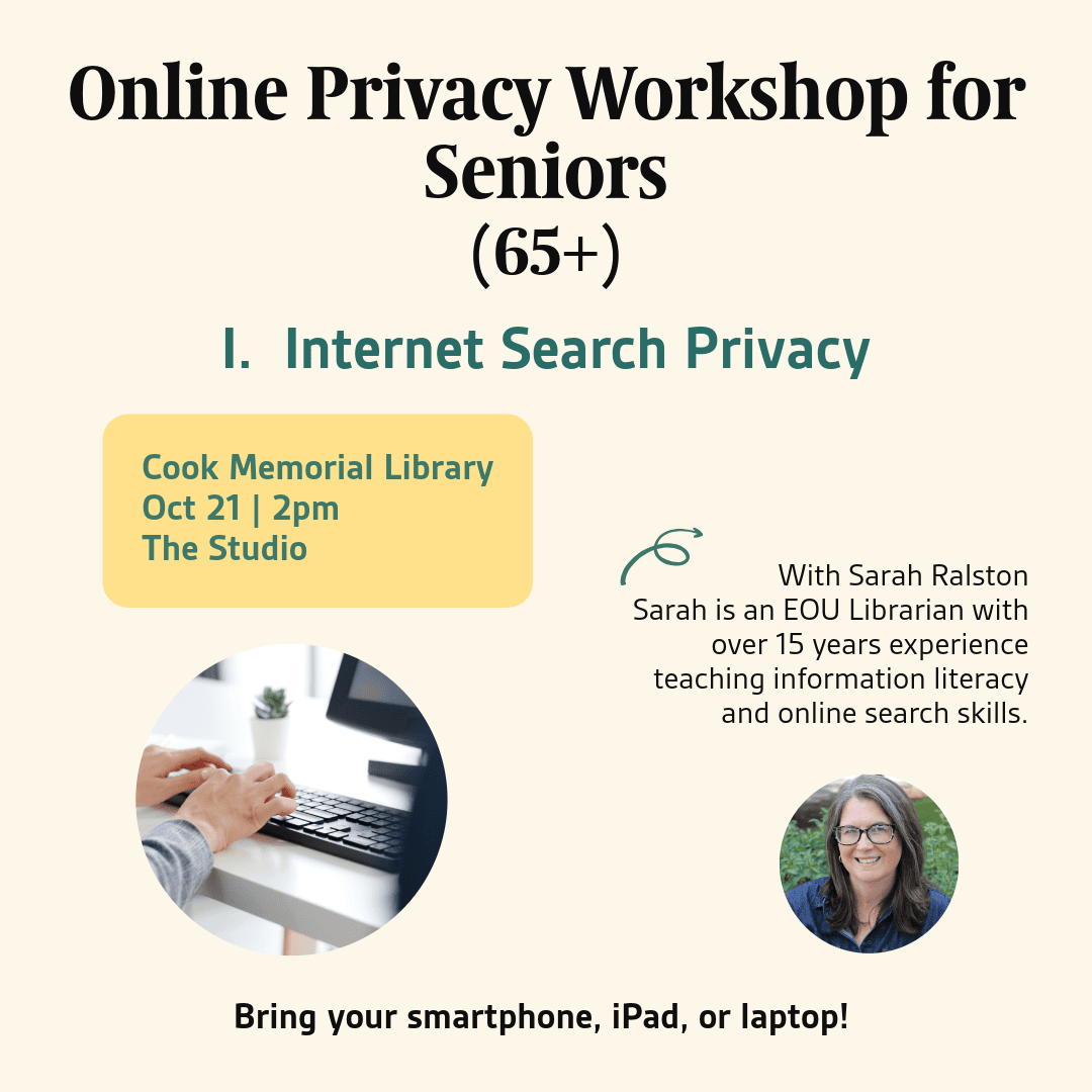 Online privacy workshop for seniors — Oct. 21